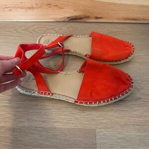 Time & Tru Red Espadrille Sandals